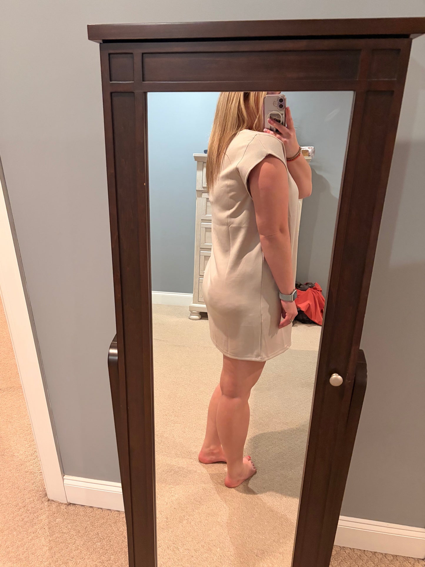 Entro Almond Sleeveless Dress