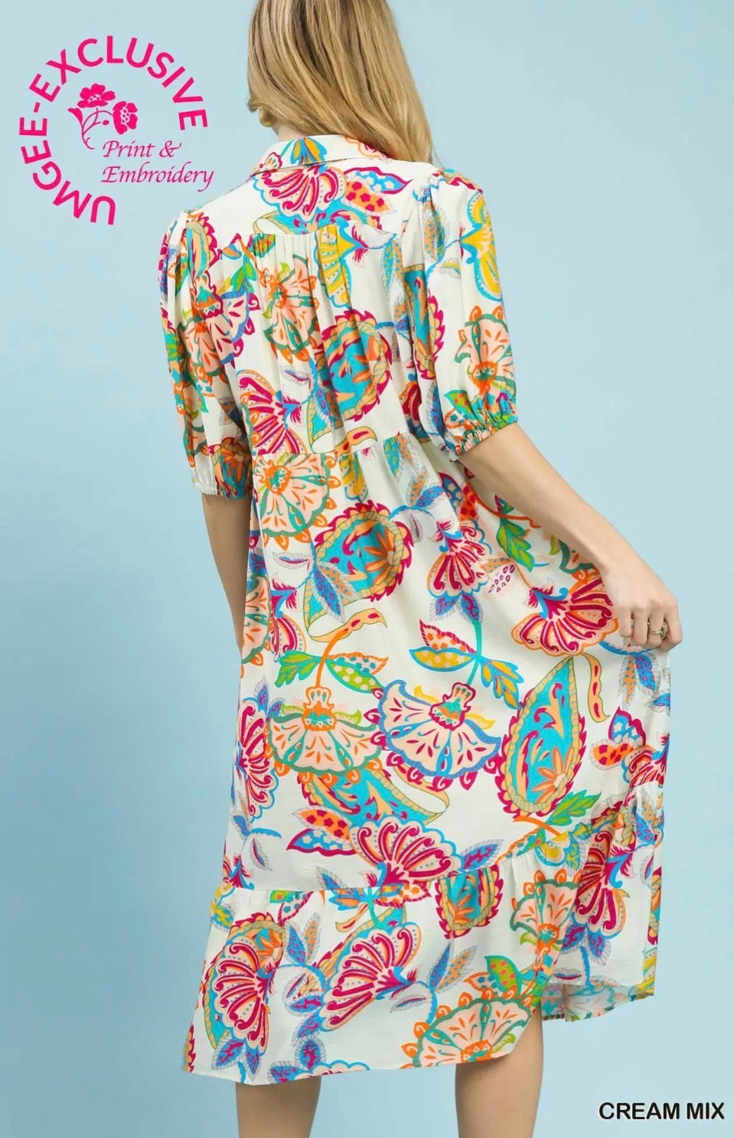 Colorful Umgee Dress