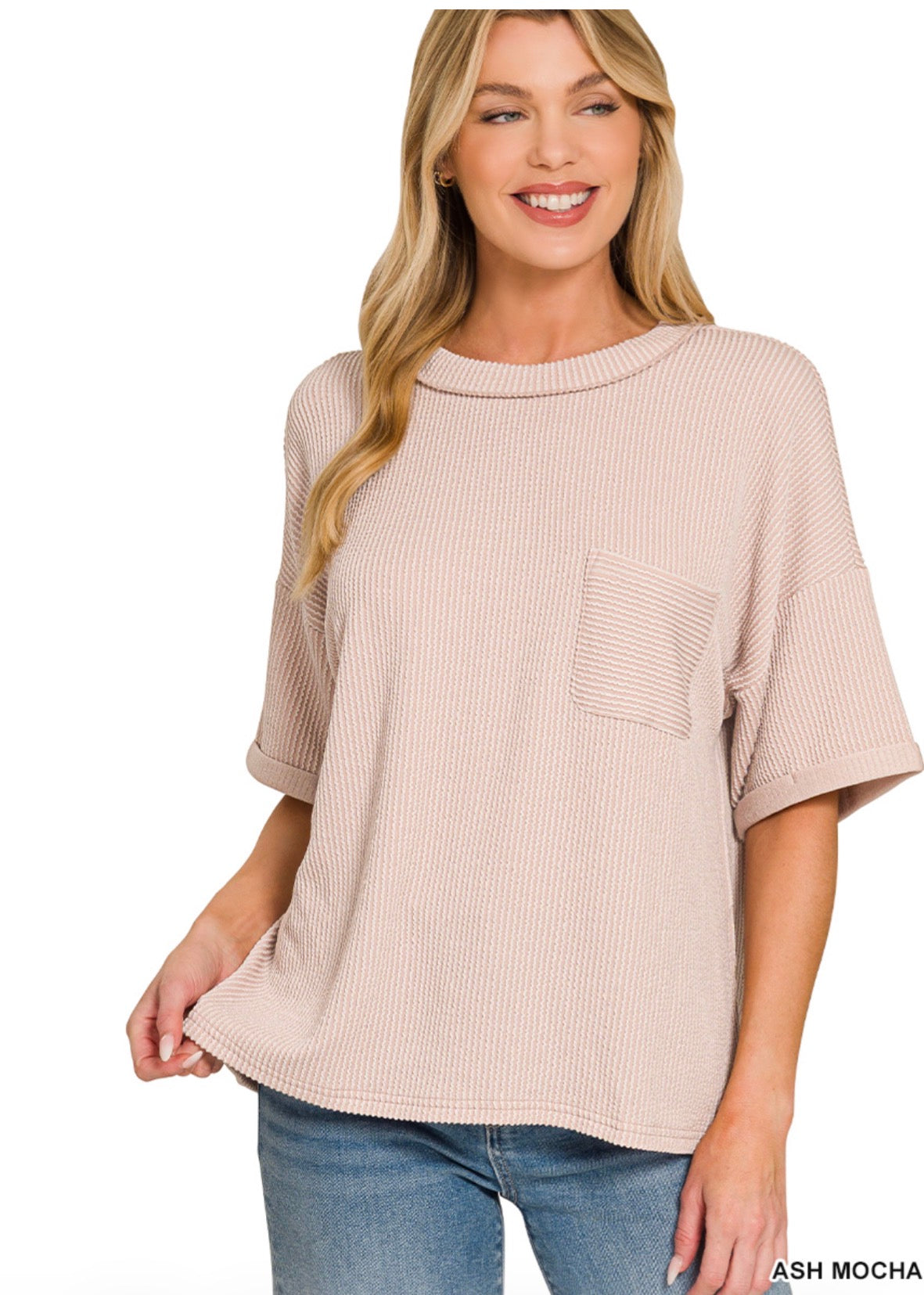 Ribbed Zenana Tee