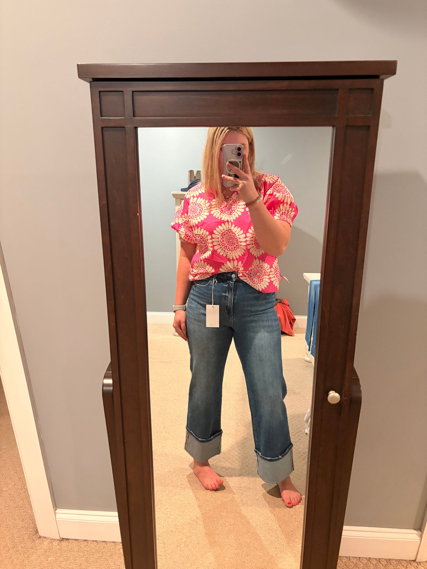 90s Cuffed Vintage Flair Jeans