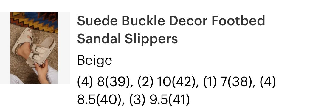 Suede Buckle Sandal