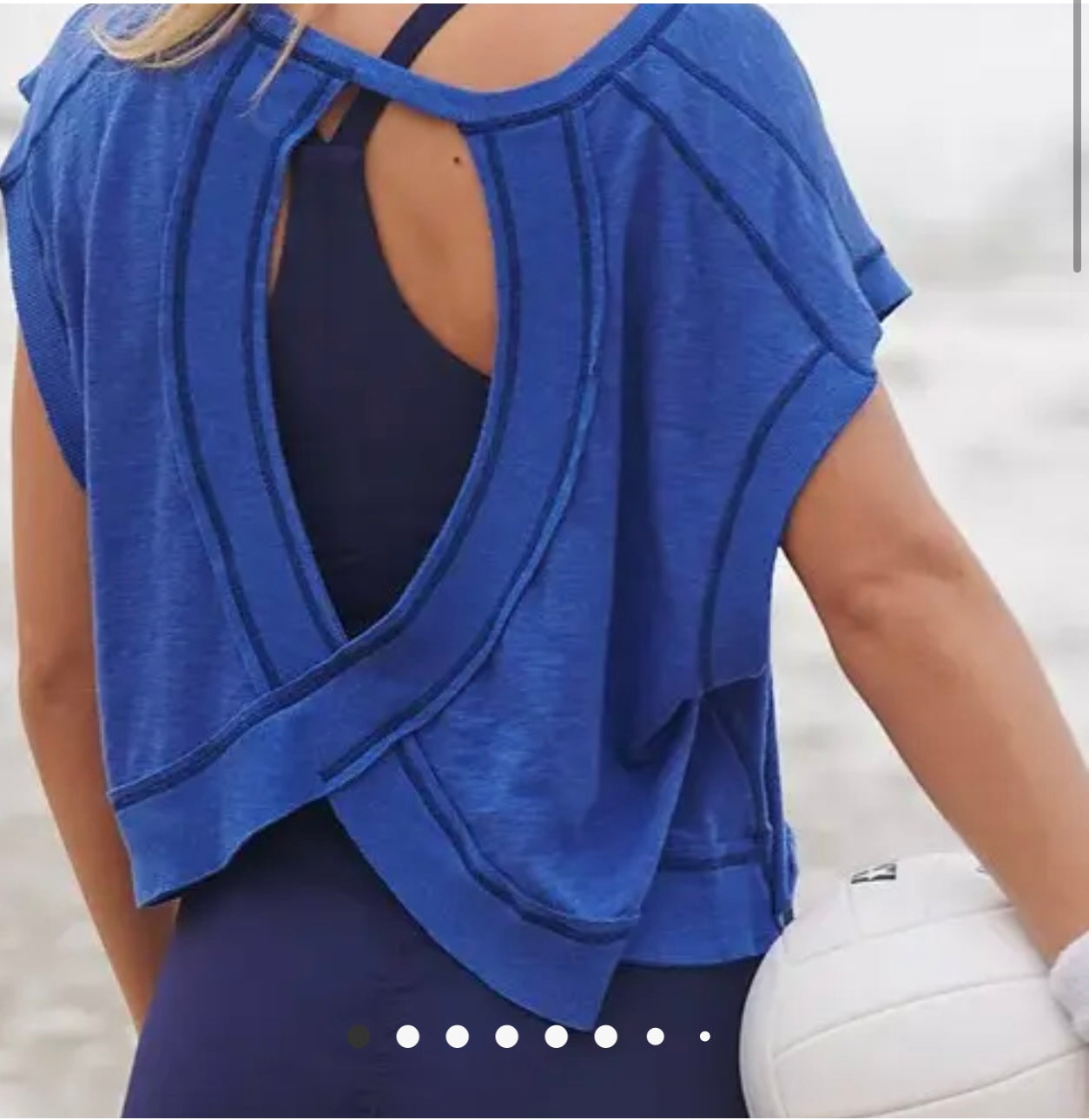 Cutout back short sleeve tee