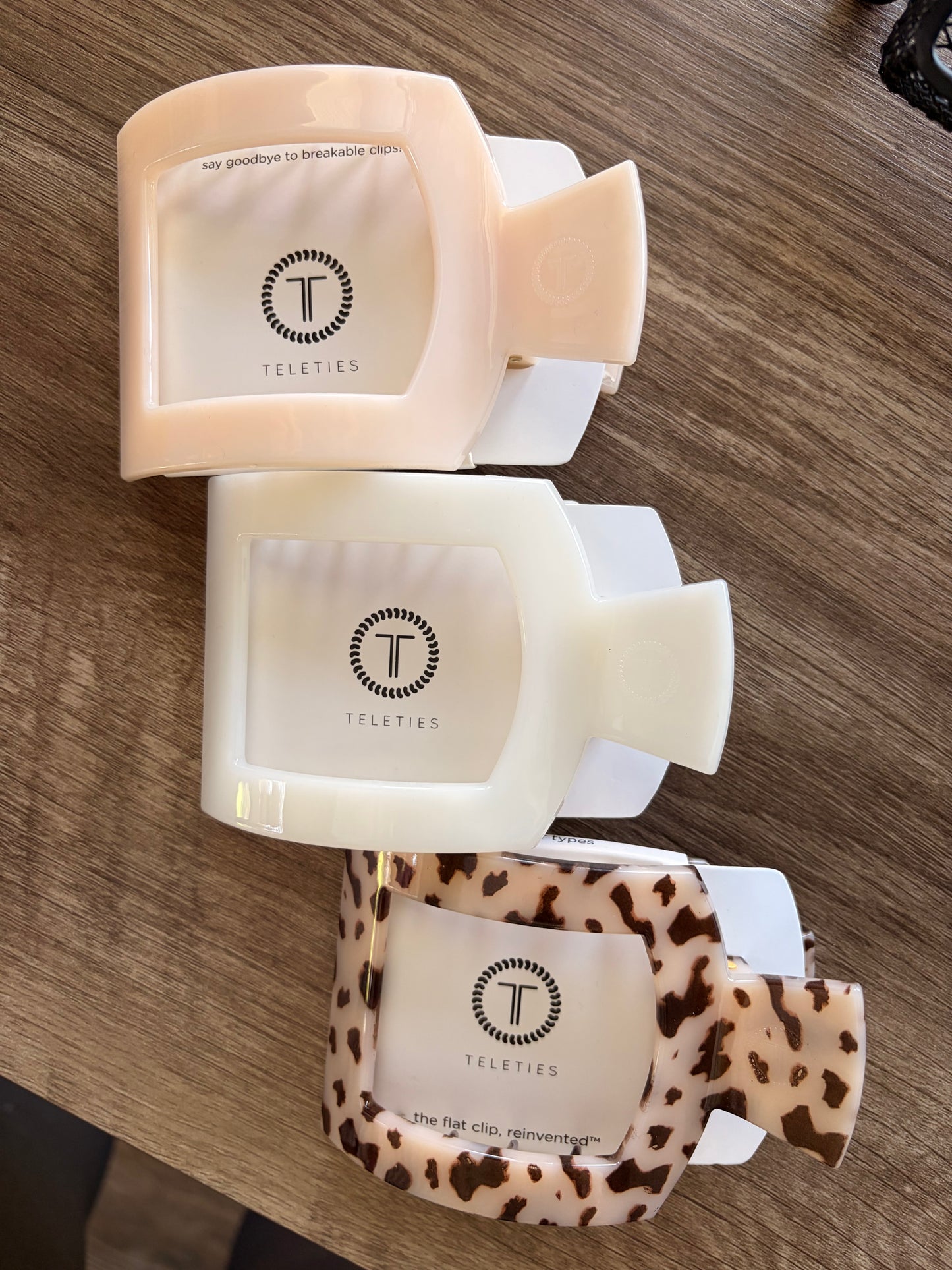 Teletie Large Square Flat Clip