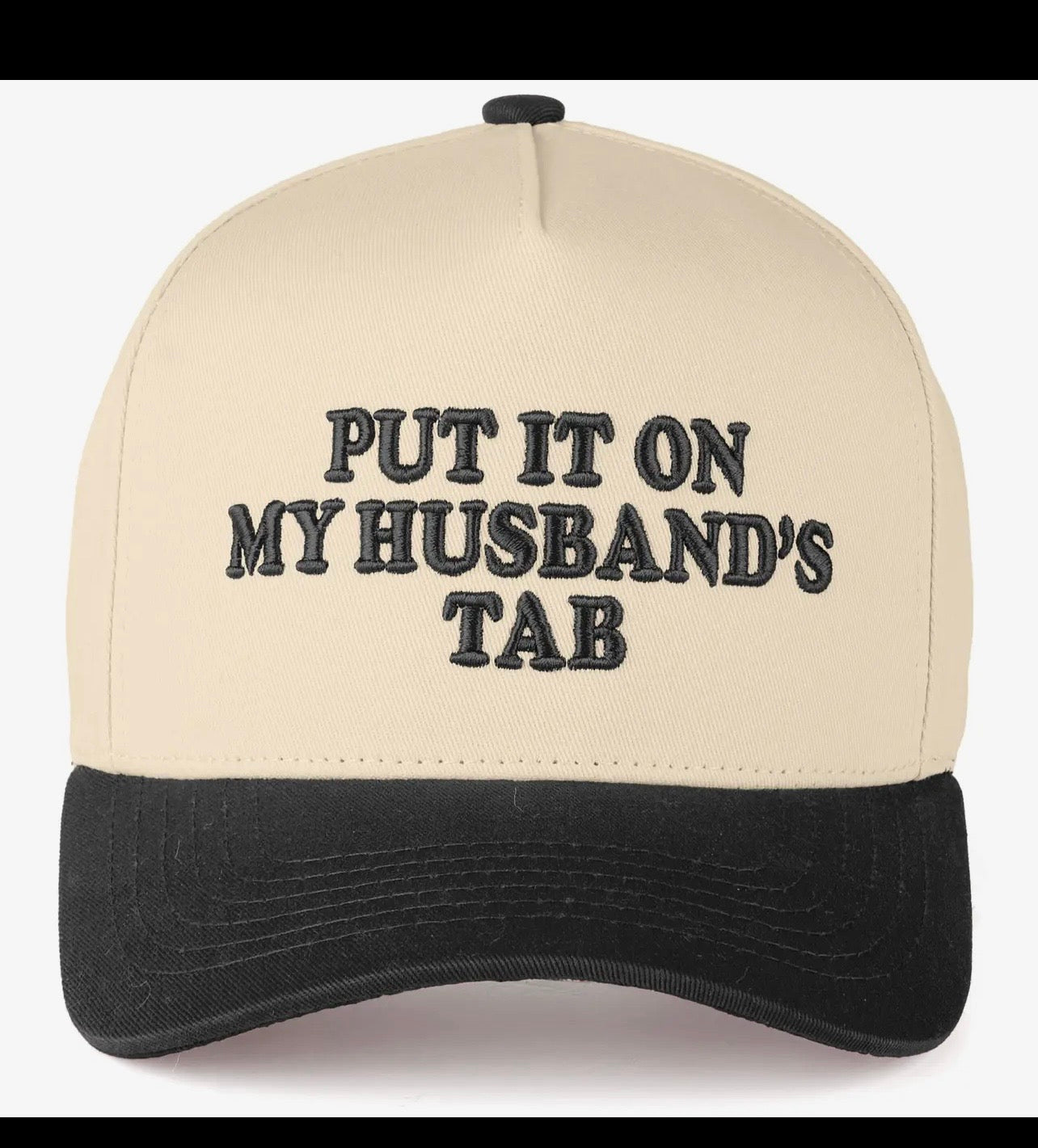 Put it on my husbands tab Hat