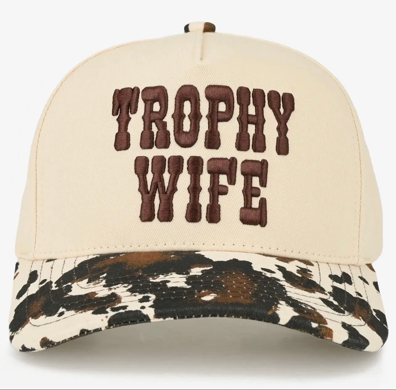 Trophy Wife Cow Print Hat