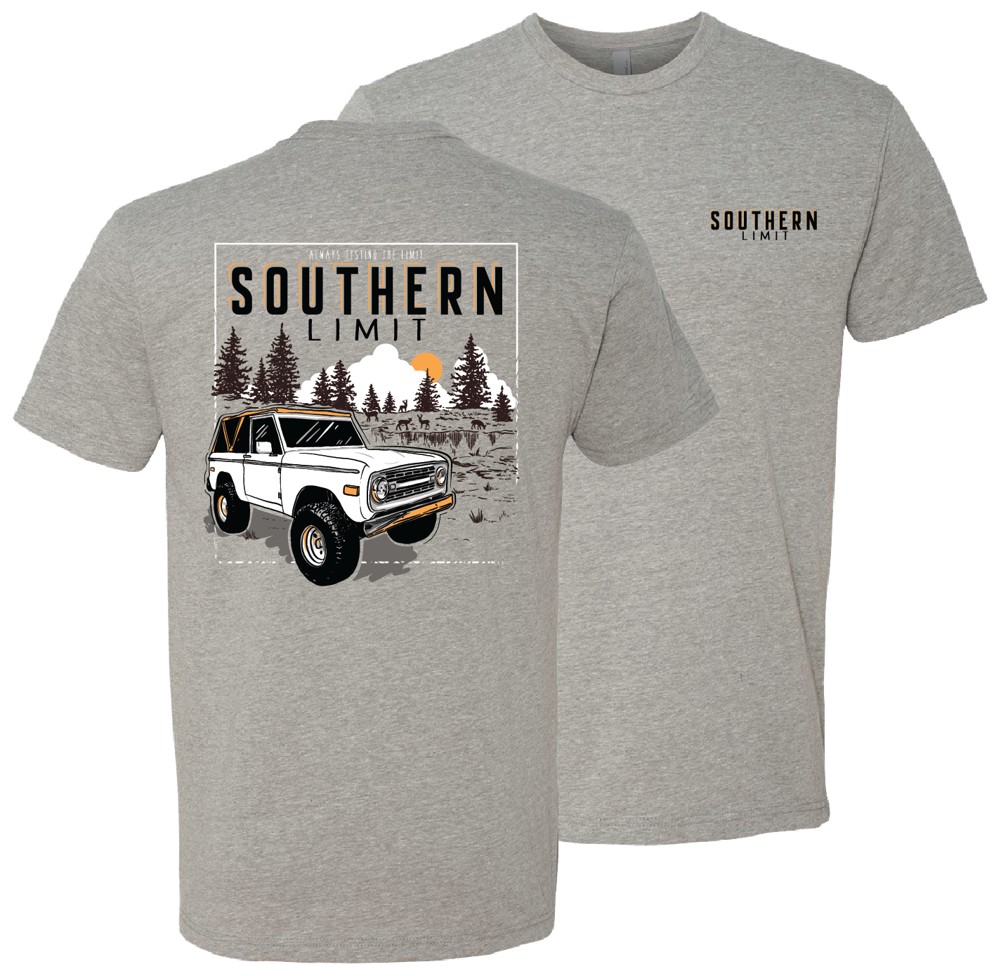 Southern Limit Bronco Deer SS-Dark Heather Grey