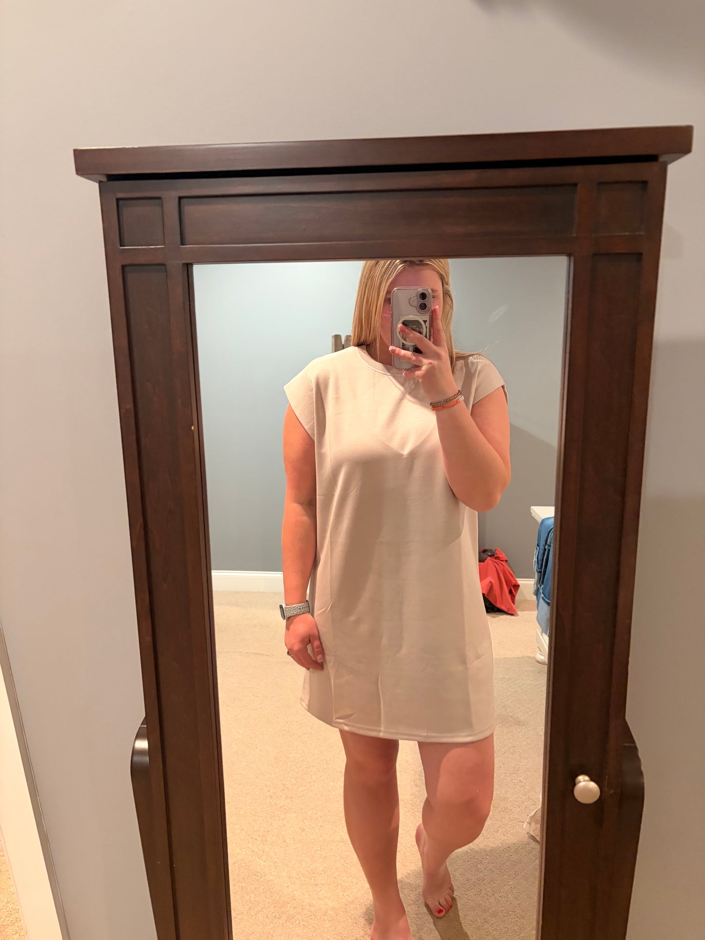 Entro Almond Sleeveless Dress