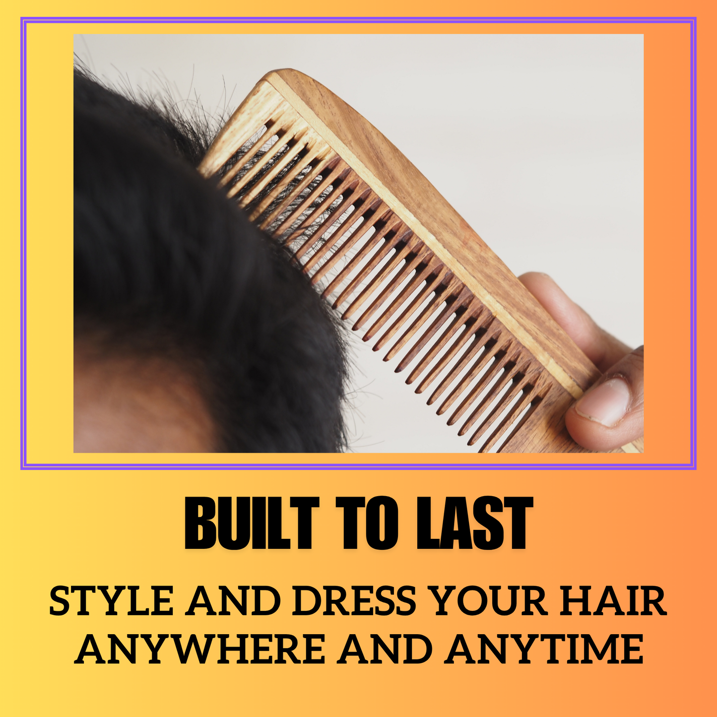 G.B.S Handmade Folding Wooden Hair & Beard Comb