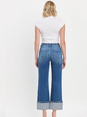 90s Cuffed Vintage Flair Jeans