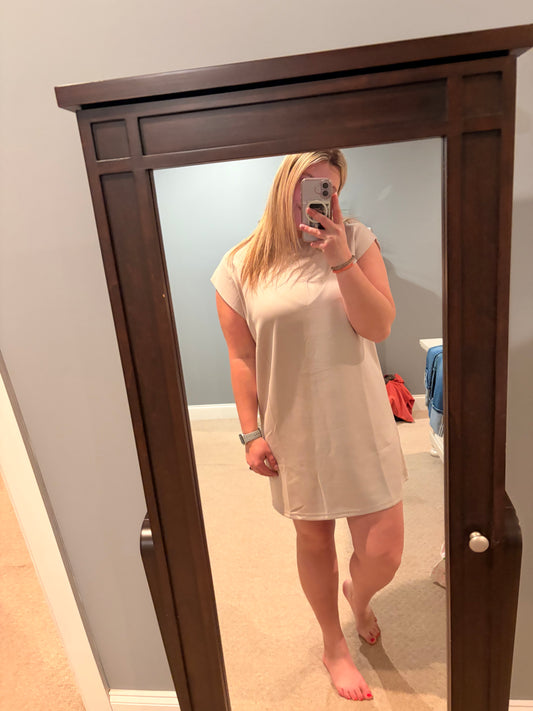 Entro Almond Sleeveless Dress