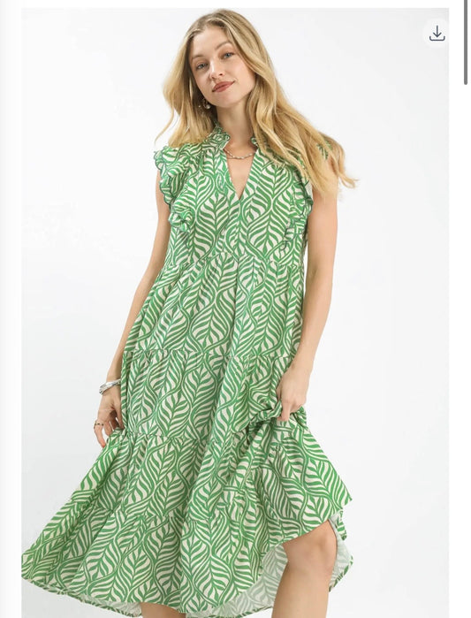 Umgee Vines Print Maxi Dress