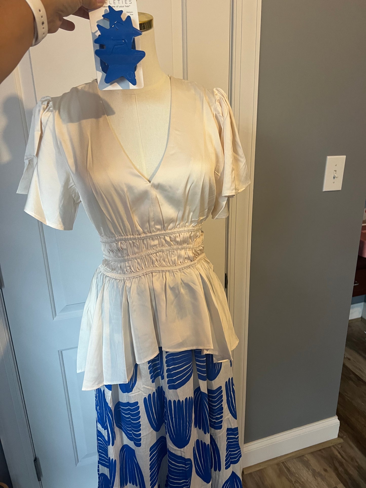 Pearl White Silk Umgee Top