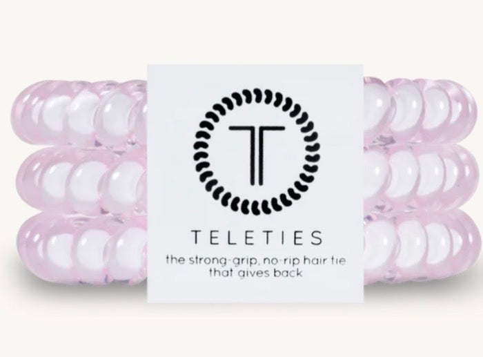 Large Teleties - Rose Water Pink