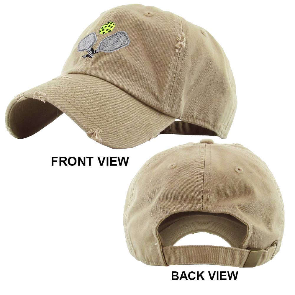 Pickleball Paddle Ball Vintage Baseball Cap