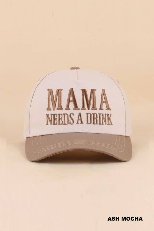 Mama Needs A Drink Two Tone Snapback Hat