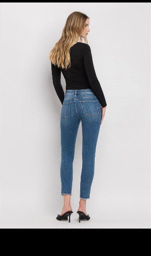 Mid Rise Crop Skinny Jeans