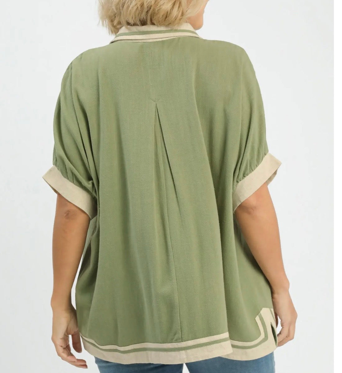 Umgee Cotton Button Down Top