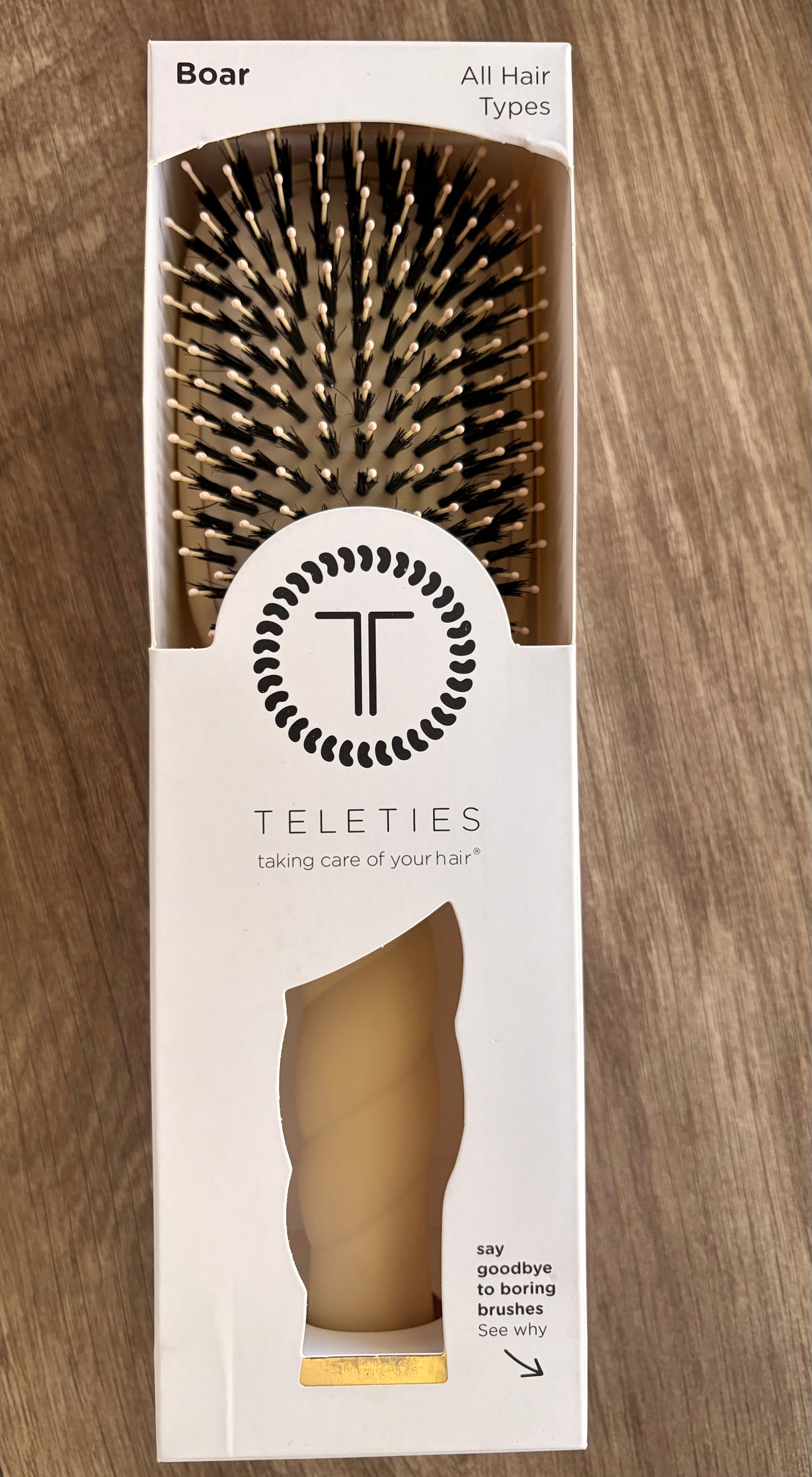 Teletie Boar Brush - Tan