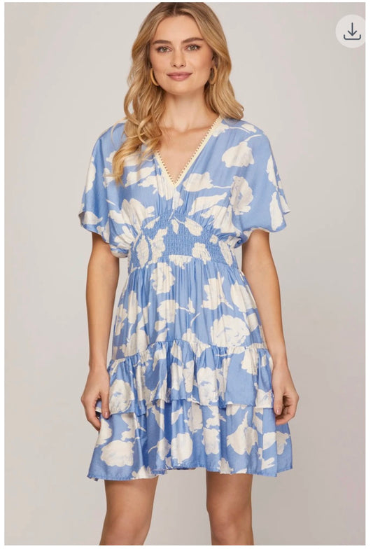 Floral V-Neck Dress