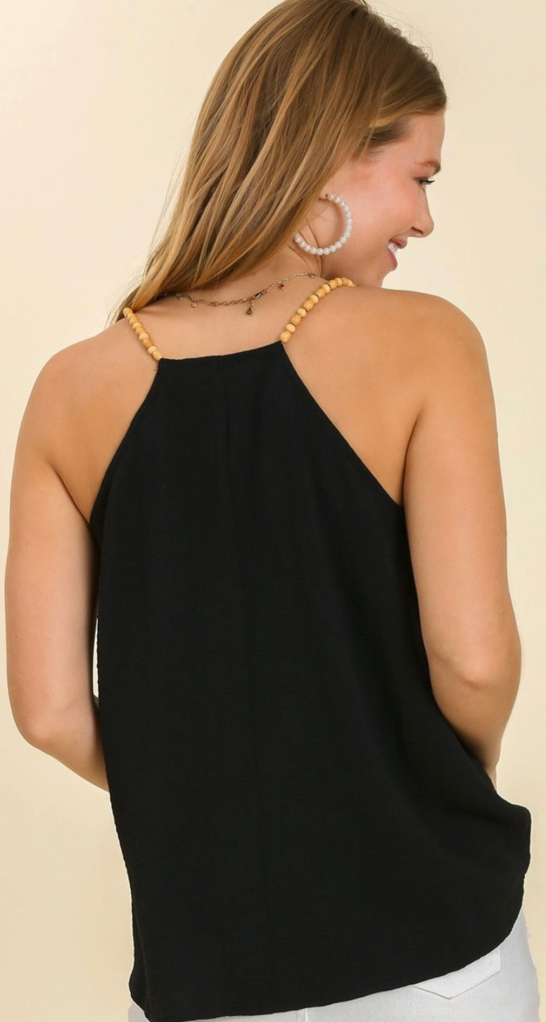 Umgee Center Tie Tank with Beaded Straps