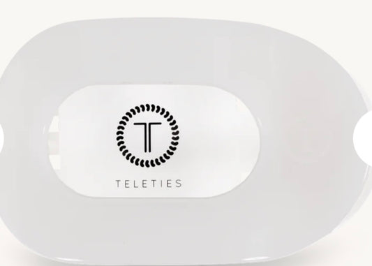 Teletie Small Round Flat Clip - Coconut White