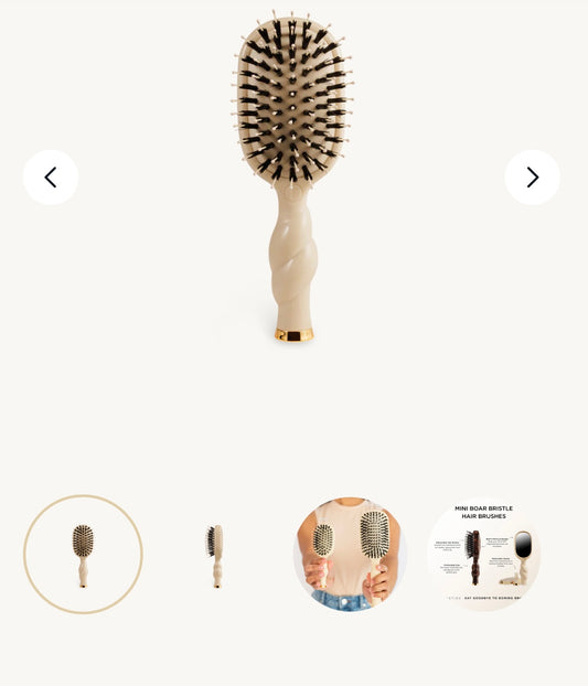 Teletie Boar Brush Mini -Tan