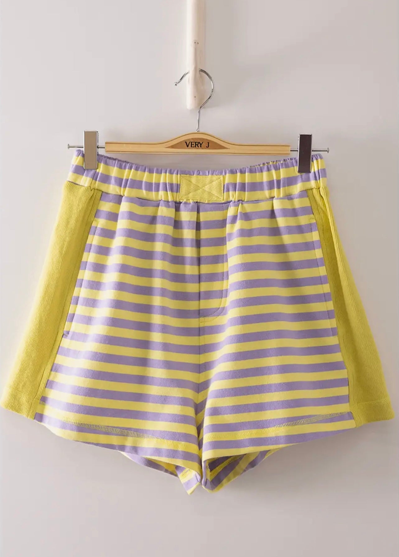 Lavender/Lemon Stripped Shorts