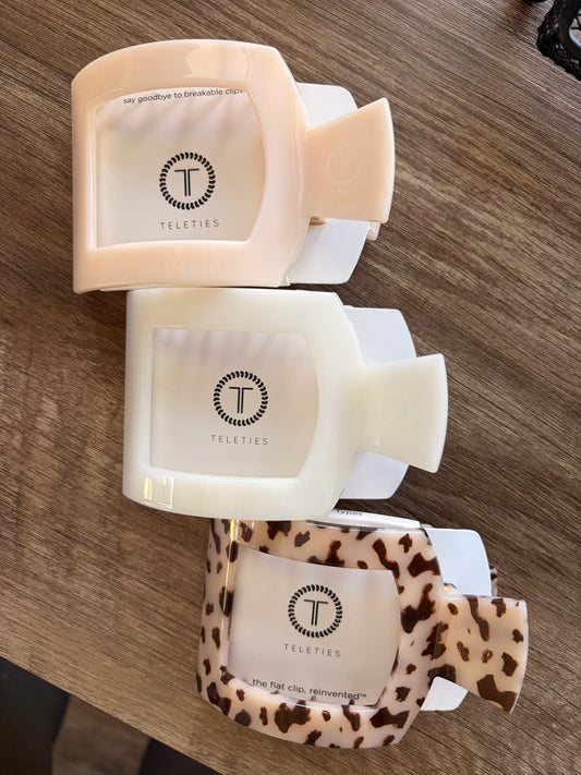 Teletie Large Square Flat Clip