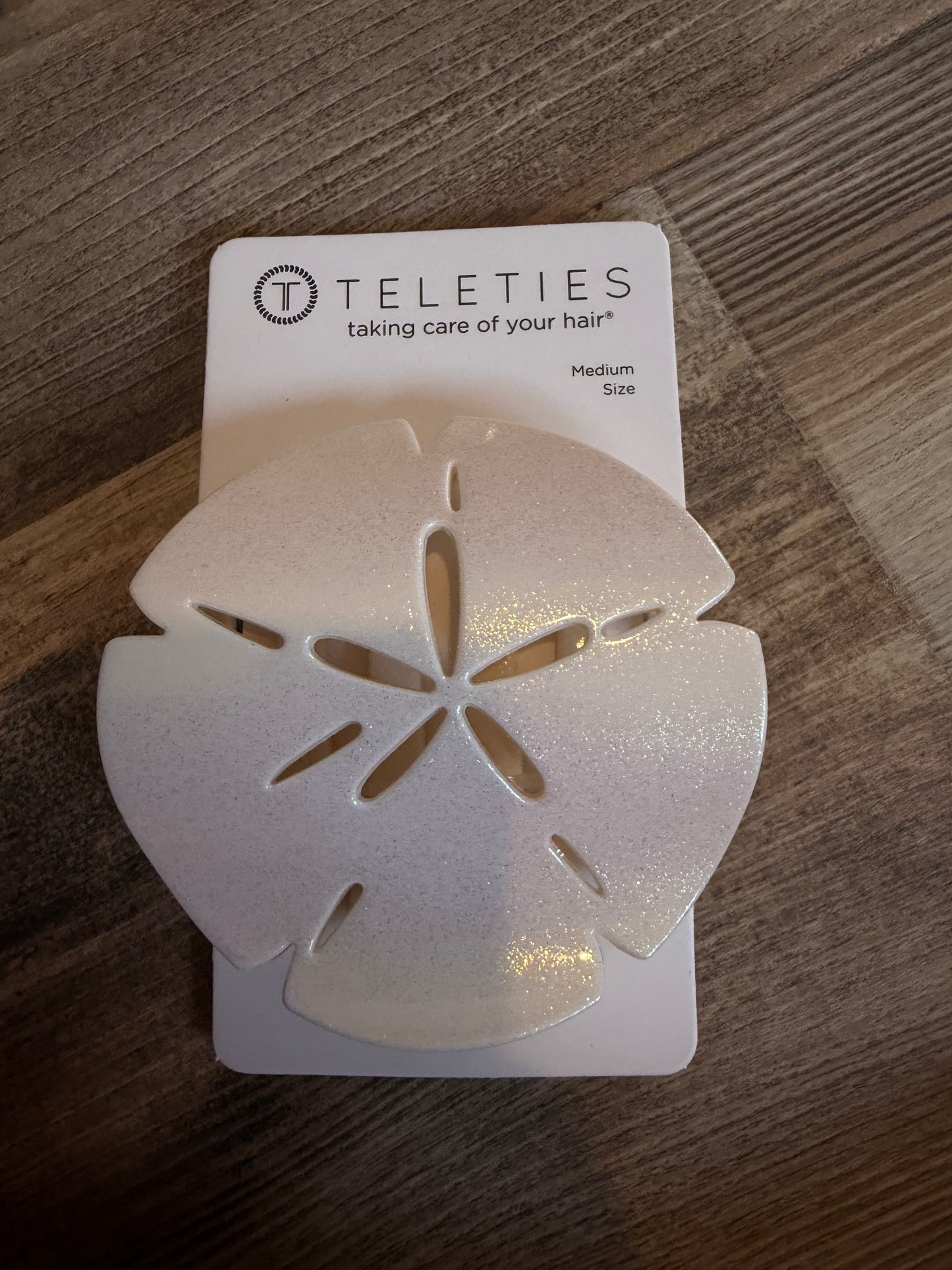Medium Sand Dollar Teletie Clip