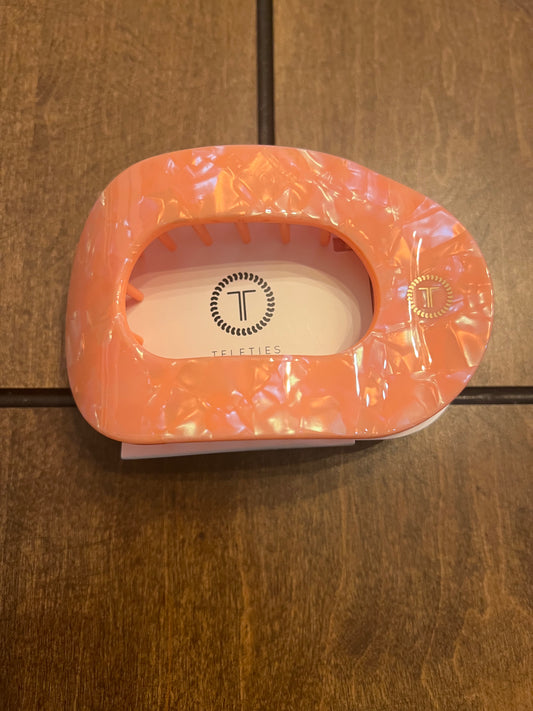 Creamsicle Large Flat Round Teleties