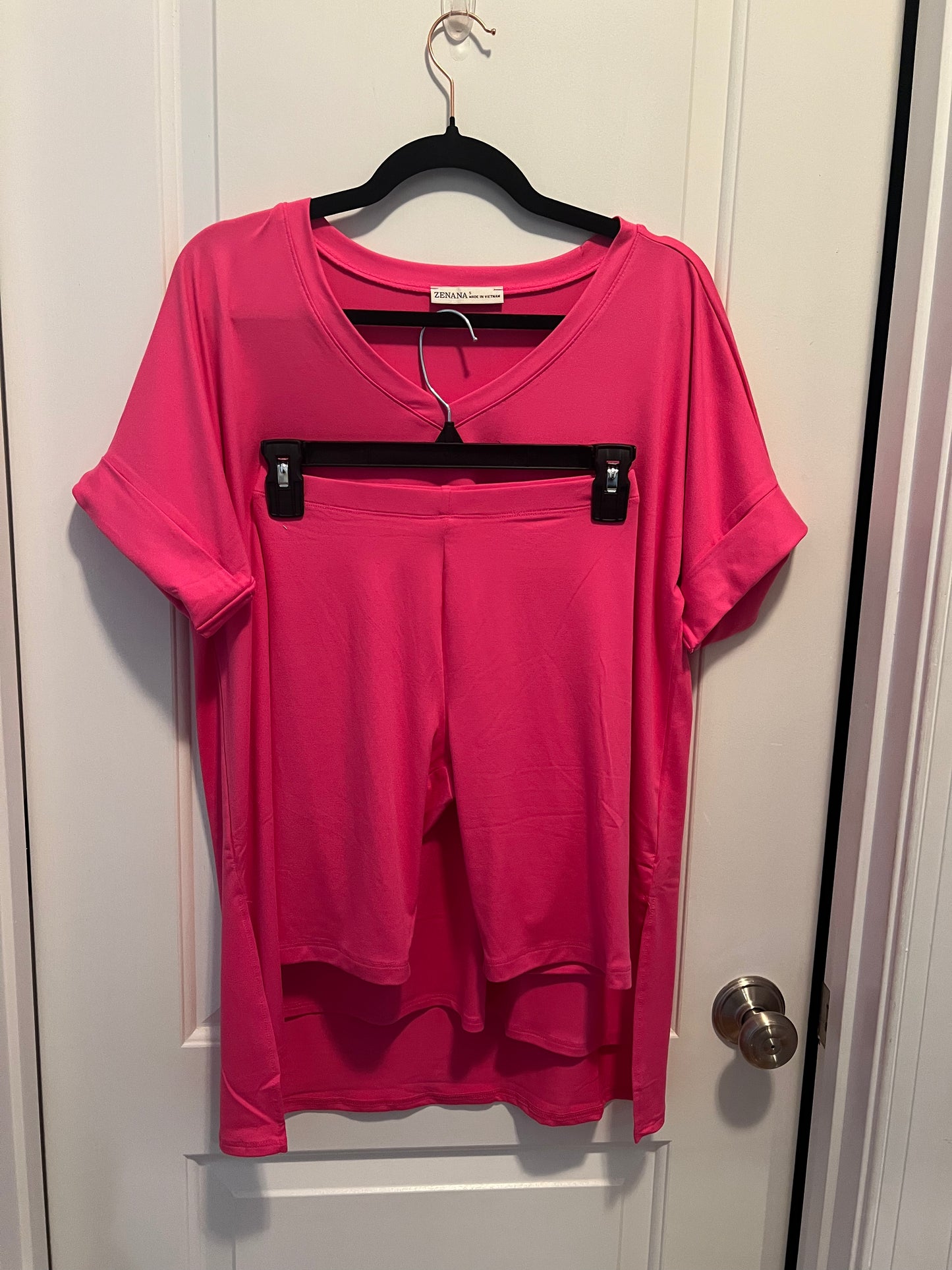 Zenana Biker Short and Tee Set