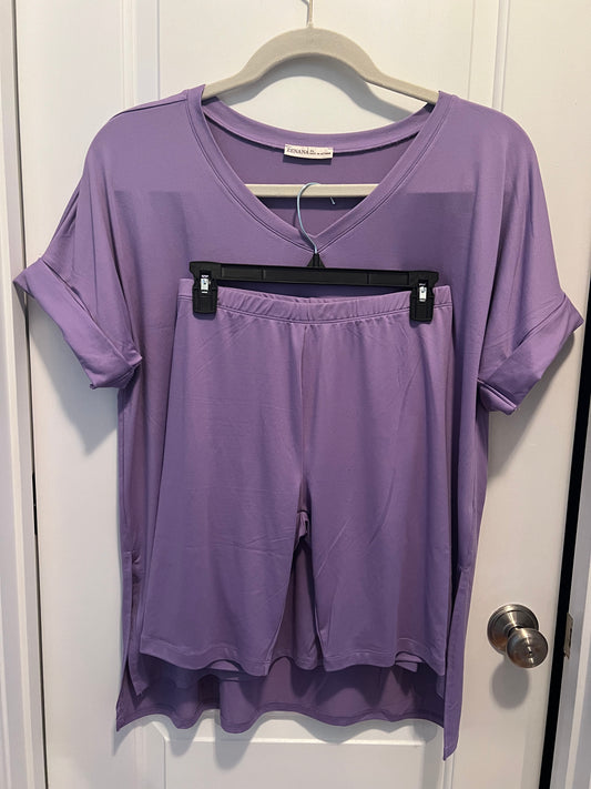 Zenana Biker Short and Tee Set