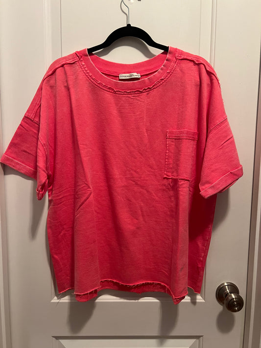 Zenana Acid Wash Tee