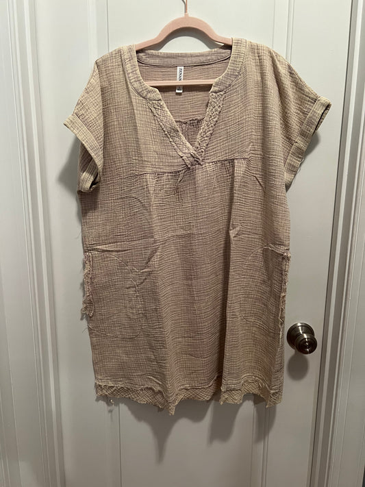 Ashe Mocha Zenana Dress with Pockets