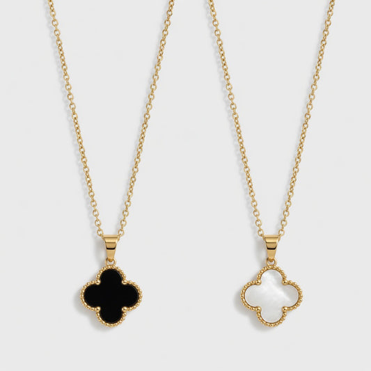 Quatrefoil Shape Double Sided Pendant(Large) Necklace