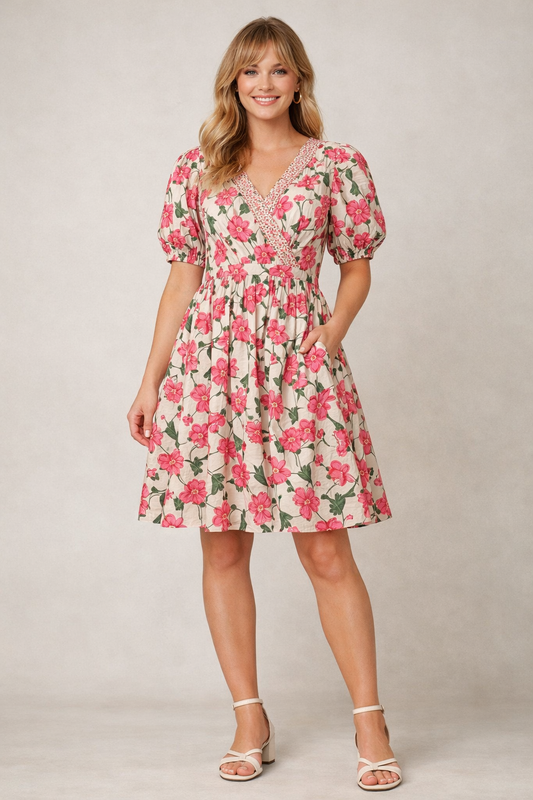 Blush Garden Babydoll Dress S-3XL