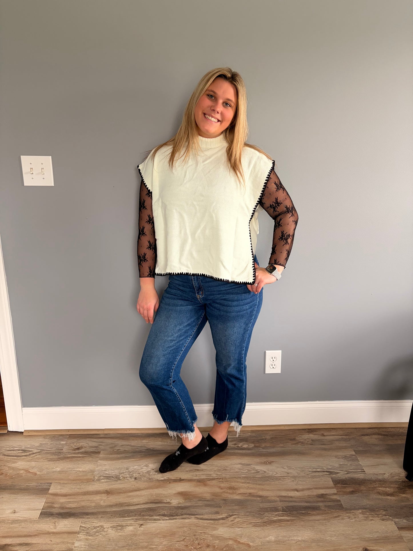 Bowtie Sleeveless Knit Vest