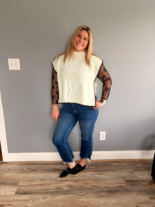 Bowtie Sleeveless Knit Vest