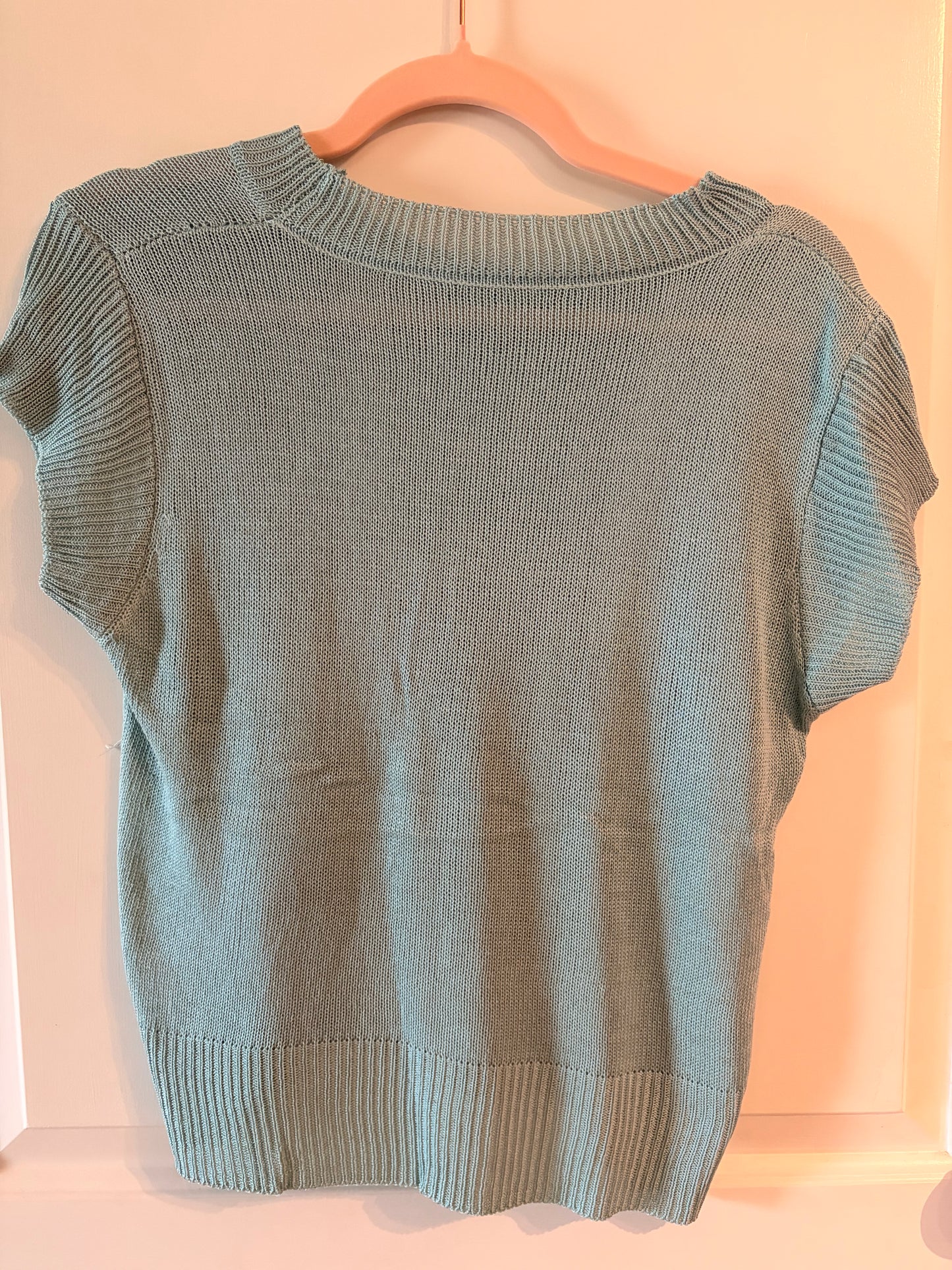 Solid Knit Short Sleeve Shirt