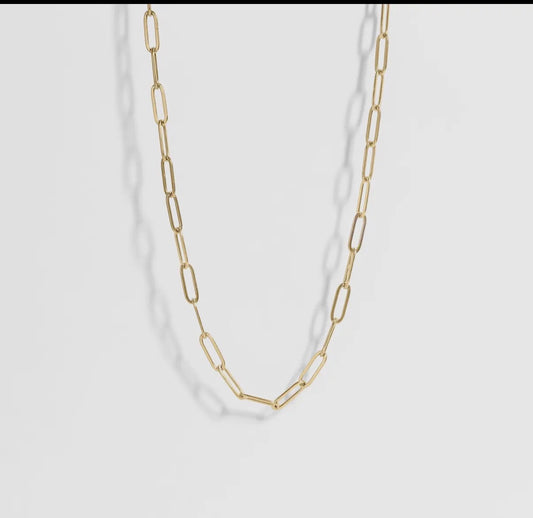 Paperclip Gold Chain Necklace