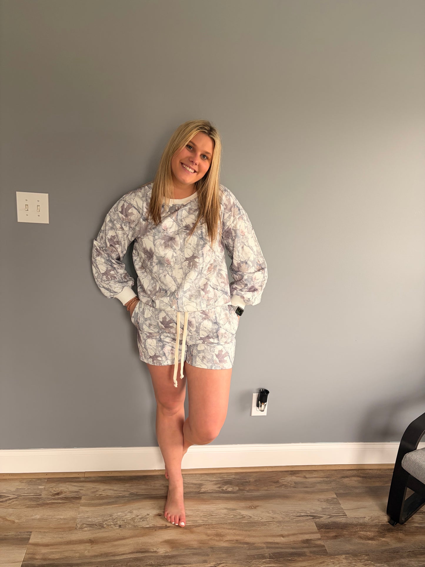 White Camo Lounge Set