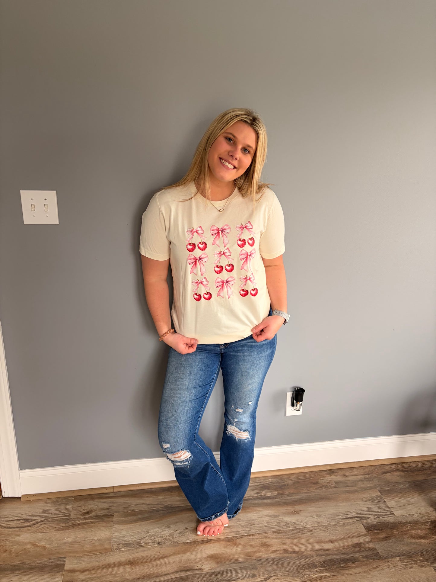 Cherry Bow Tee
