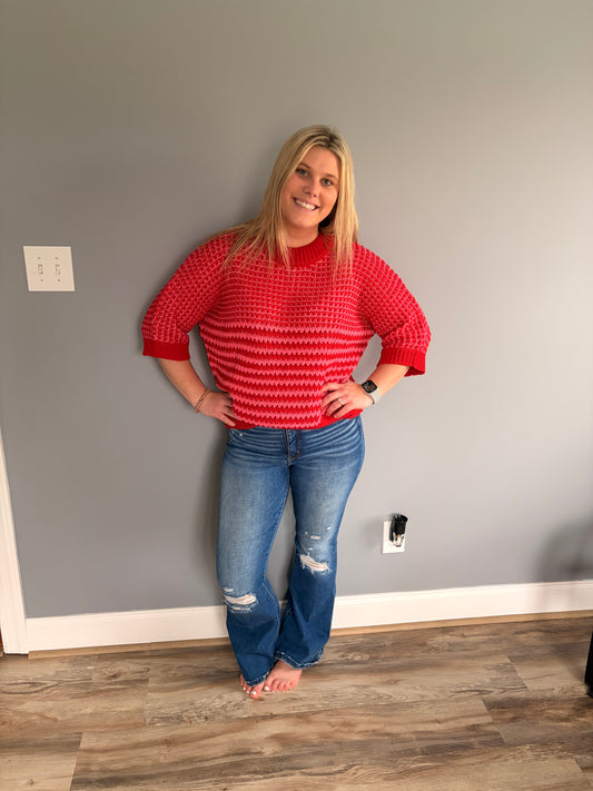 3/4 Drapped Sleeve Sweater