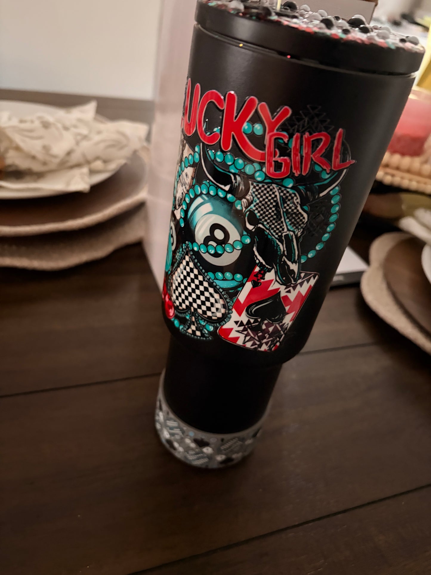 Lucky Girl Custom Tumbler 40 oz