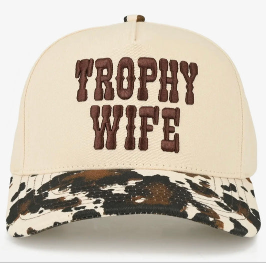 Trophy Wife Cow Print Hat